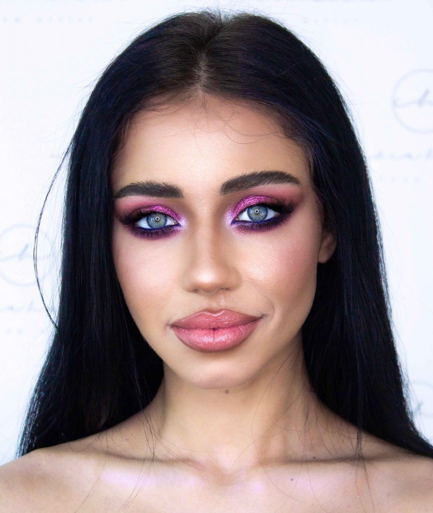 purple smokey eyes makeup